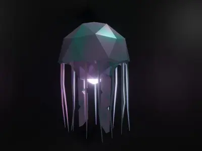 Medusa in lowpoly style Low-poly 3D model