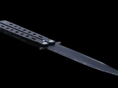 Butterfly Knife Low-poly 3D model shop