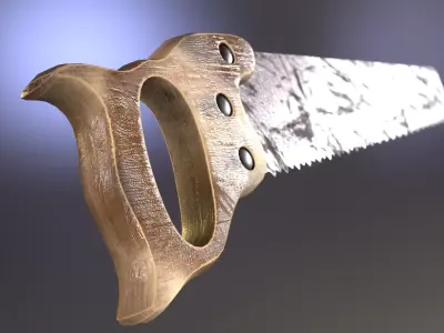 Saw low-poly Free low-poly 3D model
