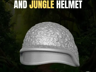 Dog Tags and Jungle Helmet for action figures 3D print model purchase