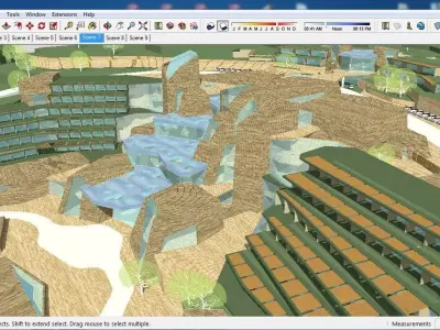 Sketchup Recreational Tourism building B4 3D model