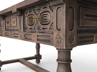 Antique Console 3D model purchase