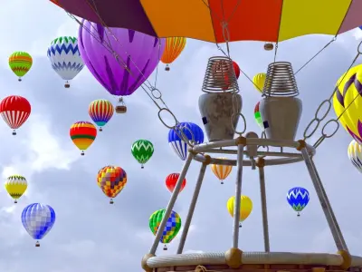 Hot Air Balloon model 3D model purchase