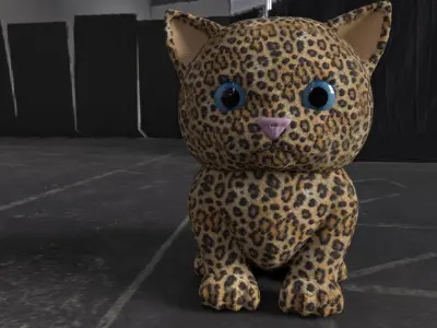 Cat 3D model Low-poly 3D model