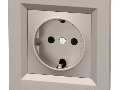 Schneider Asfora sockets 3D model