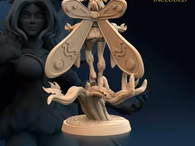 Twilight Matriarch - Moth Fairy Queen A 3D print model