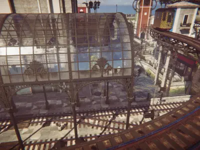 steampunk - Steam City Low-poly 3D model