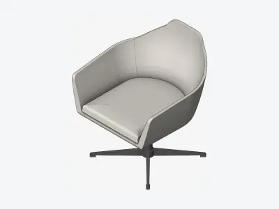 Chair - Simplicity - 4 Star Base Low-poly 3D model
