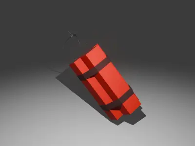 Low Poly TnT Low-poly 3D model