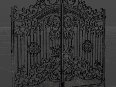 Wrought Iron Gate Free 3D model