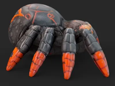 Tarantula Cartoon Low-poly 3D model