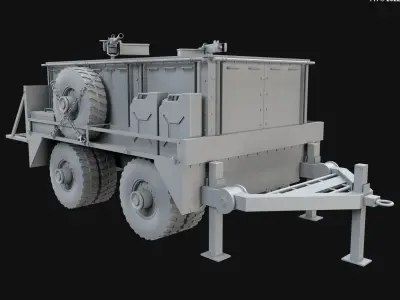 Military Carriage-clay version-2  3D model