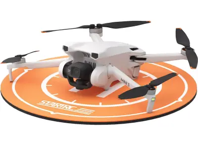 drone dji mini with landing pad 3D model