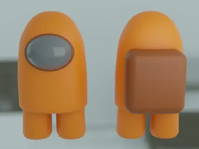 Among us 3d rigged 3D model