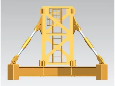 TOWER CRANE -Crane body segment ground base- Free 3D model