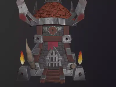 ORC TOWER  Free low-poly 3D model