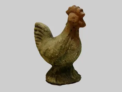 Stone Chicken Statue 3D model