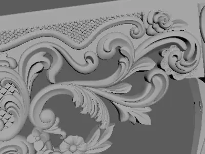  TOILET TABLE WITH MIRROR 3D model