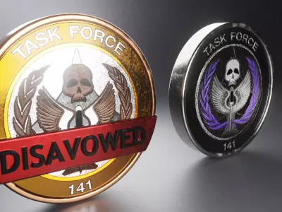 Call of Duty Taskforce 141 3D logo version 2 Low-poly 3D model