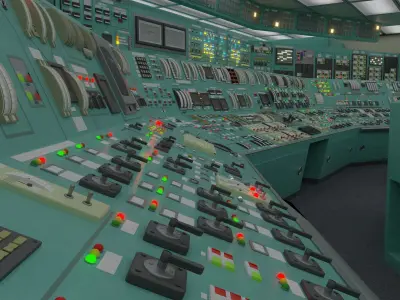 Nuclear Power Plant Control Room 3D model
