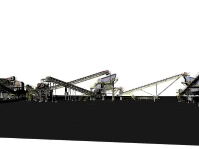 Complete mining plant 3D model