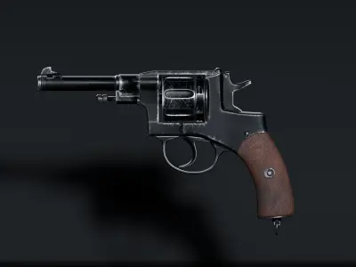 Revolver Nagant 1895  Free 3D model