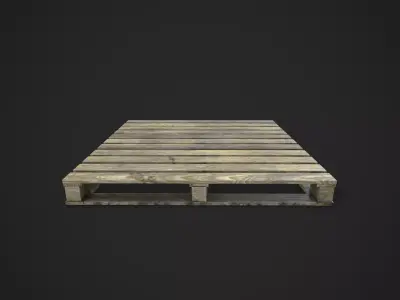 Wooden Pallet Low-poly 3D model shop