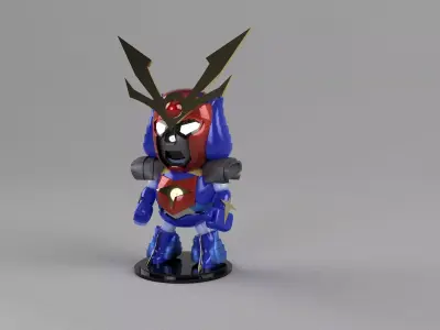 Mini- Daitarn III mecha figure 3d printable Free 3D print model
