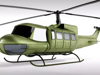 Medium Helicopter 3D model buy
