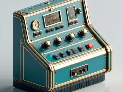 Vintage SciFi Control Panel Low-poly 3D model