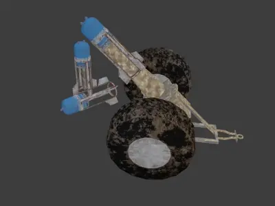 Hell Cannon - Version 1 Low-poly 3D model