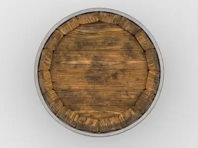 Wooden barrel Free 3D model purchase