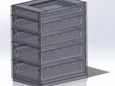 Drawers for desk Free 3D model