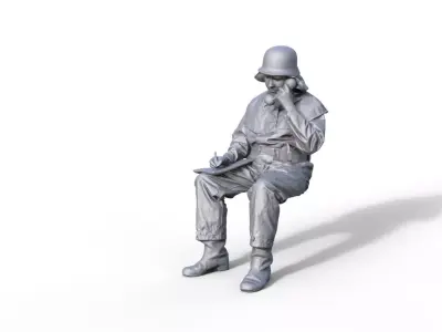Fire brigade figure GDR Typ 917 3D print model