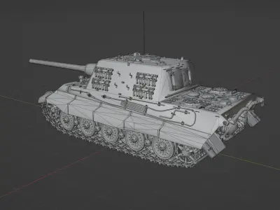 Jagdtiger Low-poly 3D model