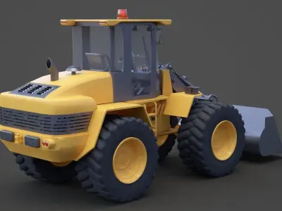 Industrial Vehicle - bulldozer 01 3D model