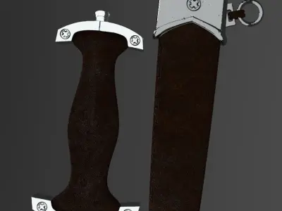 Dagger and Scabbard 3D model