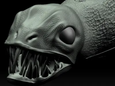 Big teeth Fish 3D model