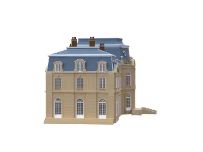 Old French Classic Palace 3D model
