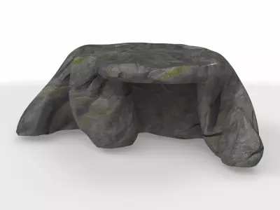 stylized flat cavern  3D model