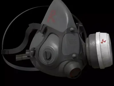 Respirator gas mask 3D model