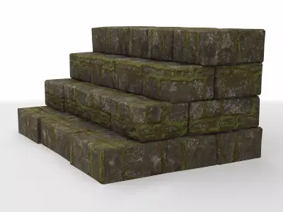 set architecture stairs 02  3D model