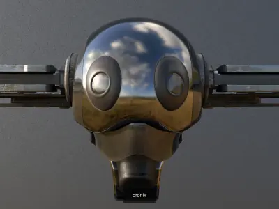 drone futuristic helicopter with propellers 3D Model Collection