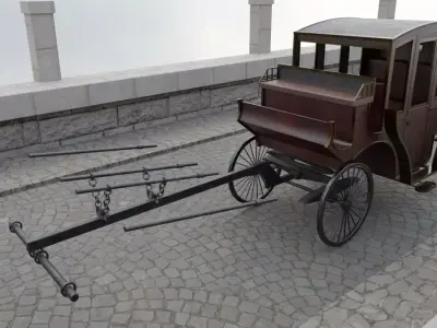 Victorian Horse Drawn Cart Carriage Collection 3D Model Pack