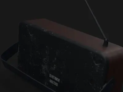 Radio retro Free low-poly 3D model