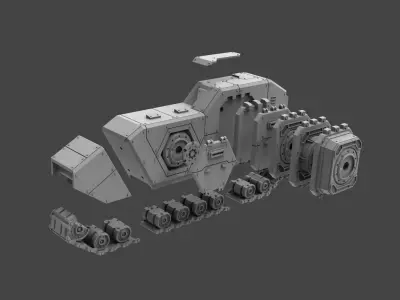 Armored Might MRHV - Tracked Propulsion 3D print model