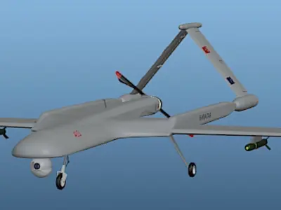 Bayraktar UAV - High Poly 3D model