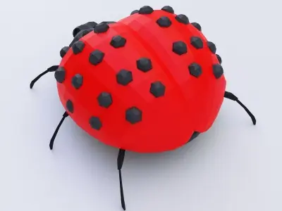 Ladybug low poly 3d model Low-poly 3D model
