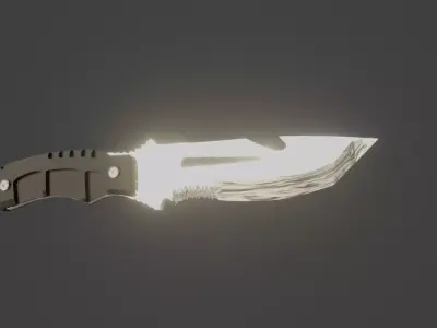 survival knife cs go Low-poly 3D model
