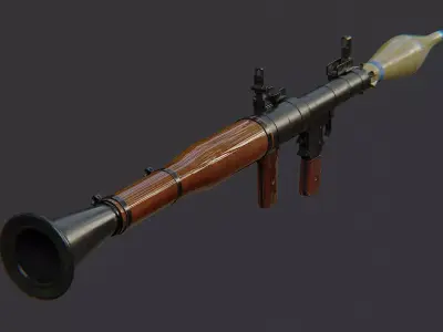 Rpg Seven Rocket Launcher Low-poly 3D model